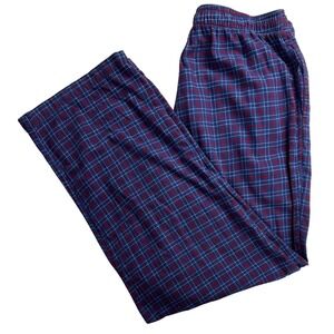 Brooks Brothers 1818 Mens Large Blue Red Plaid lounge Pajama Sleep Pants L